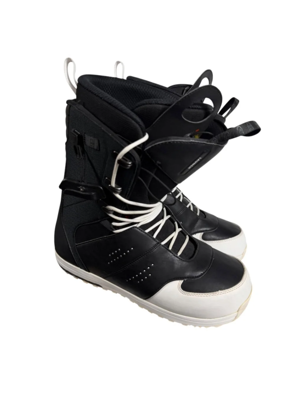 Salomon Launch BOA SJ STR8JKT Snowboard Boots Black White Mountain Men's 12